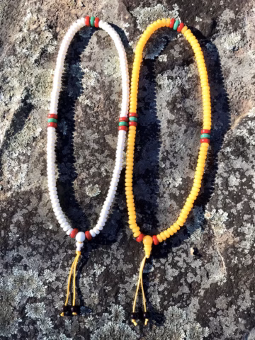 Acrylic Mala on Elastic Cord