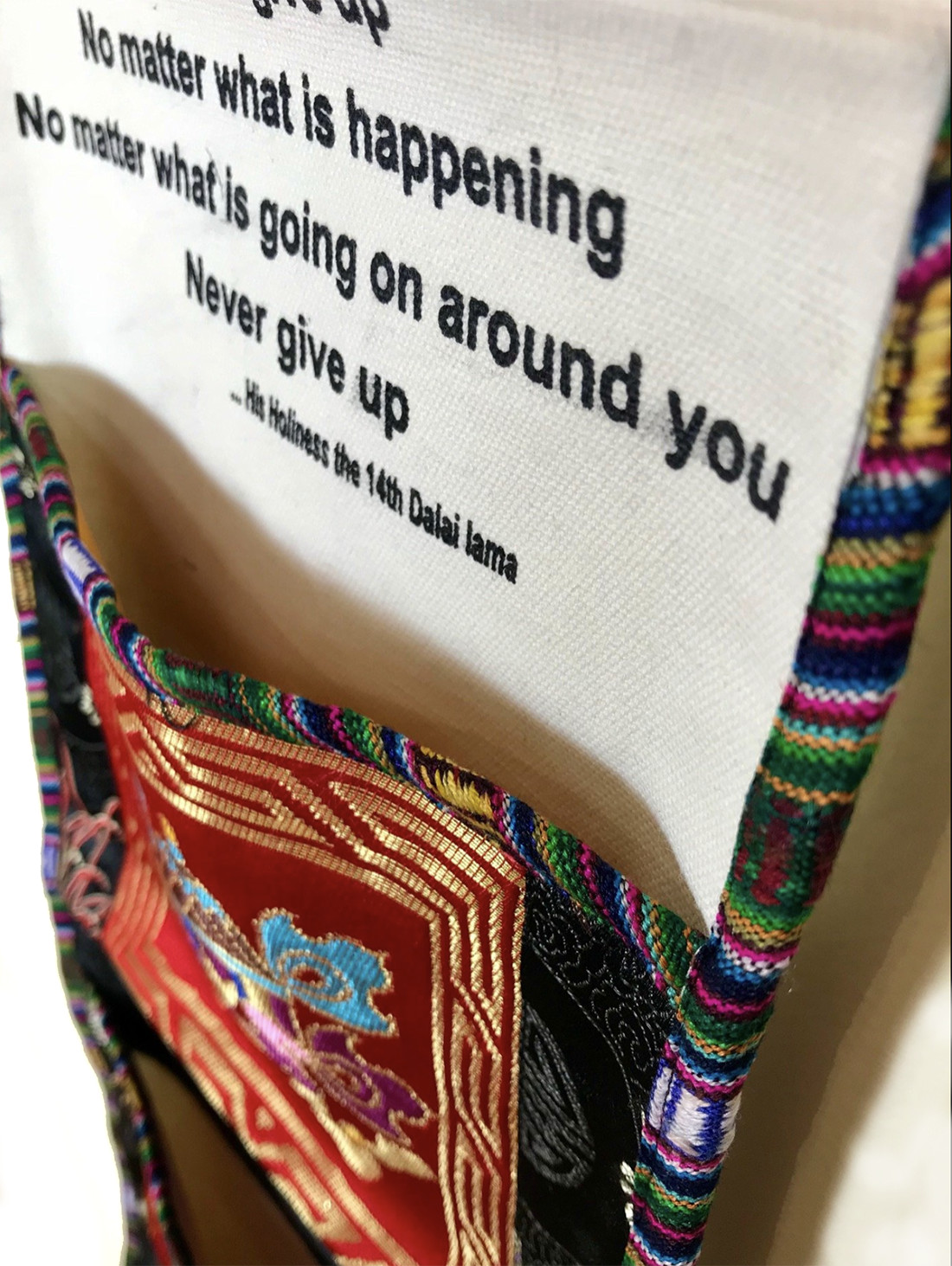 Banner with Quote from H.H the 14th Dalai Lama - Never Give Up - Image 4