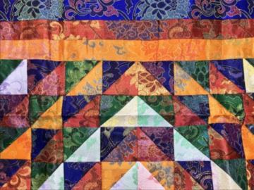 Large Quilted Altar Cloth with Gold-Colored Thread