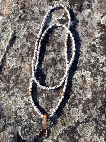 Skull Shaped Bone Mala with Raktu Seed